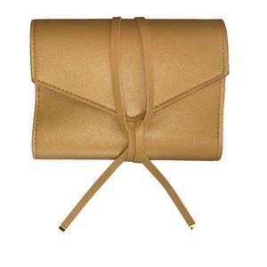 Glass Ladder & Co Katherine Tech Case Organizer Roll-up Honey Faux Leather